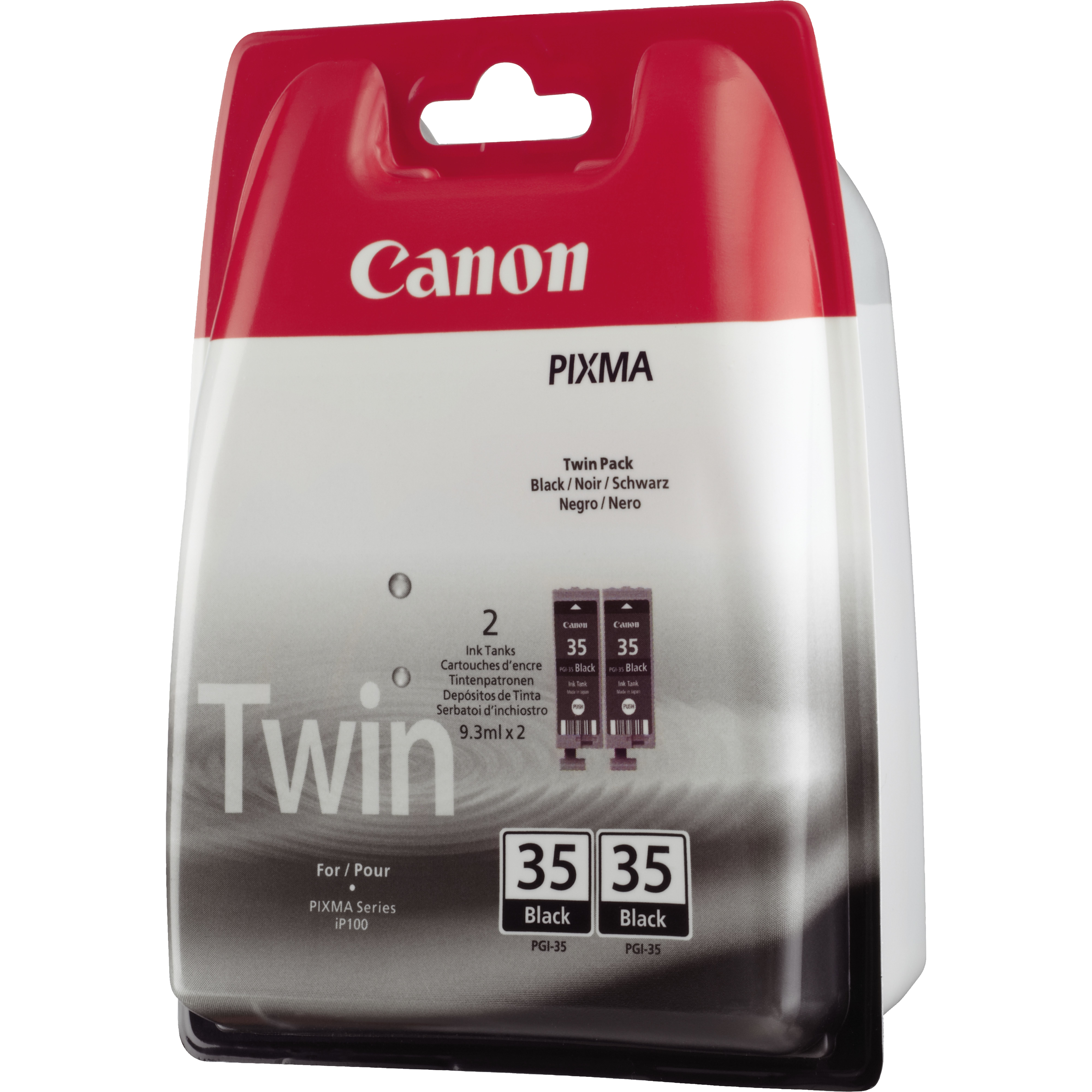 Image of Canon 1509B012/PGI-35BK Ink cartridge black twin pack, 2x191 pages...