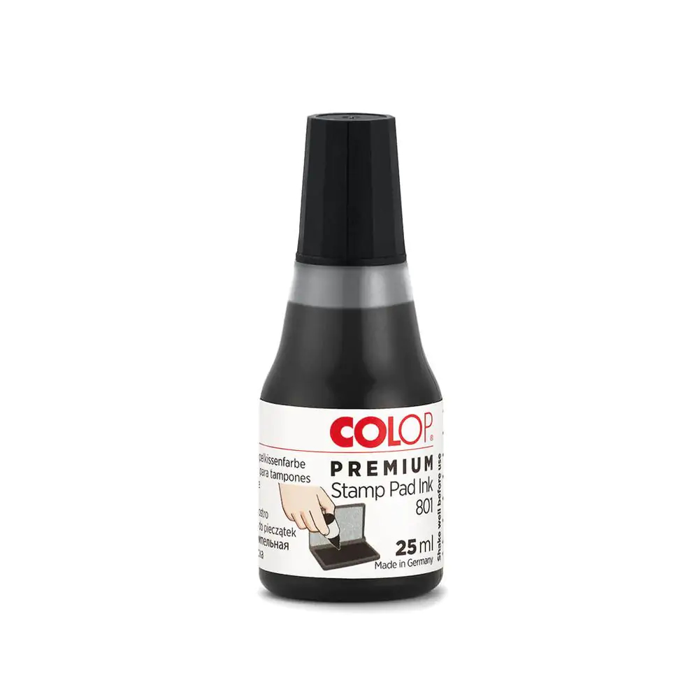 COLOP 801 Stamp Pad Ink 25ml Black 801BK