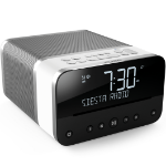 Pure Siesta Home radio Clock Analog & Digital White