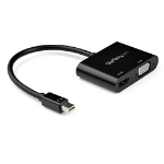 StarTech.com MDP2VGAHD20 video cable adapter Mini DisplayPort HDMI + VGA (D-Sub) Black