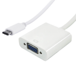 Videk USB 3.1 Type-C to VGA Display Adapter White 1080P 60Hz -