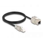 DeLOCK Cable RJ45 plug field assembly to Keystone Module RJ45 jack Cat.6A 1 m