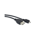 Lanberg OEM-0006 USB cable USB 2.0 0.15 m USB A Micro-USB B Black