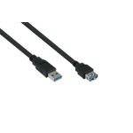 Alcasa UK30P-ASA-005S USB cable USB 3.2 Gen 1 (3.1 Gen 1) 0.5 m USB A Black