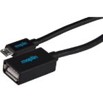 Maplin MAPCUS18 USB cable 0.15 m USB 2.0 Micro-USB B USB A Black