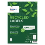 Avery Recycled Filing Label Lever Arch File 192x38mm 7 Per A4 Sheet White (Pack 700 Labels) LR4760-100