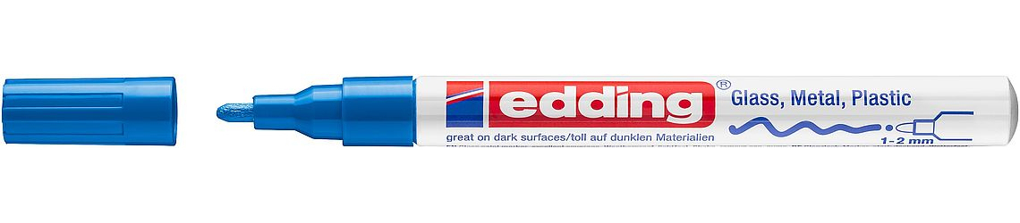 Image of Edding 751 permanent marker Bullet tip Blue 1 pc(s)