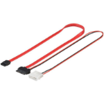 Microconnect PI2025 SATA cable 0.25 m SATA 7-pin Power Black