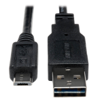 Tripp Lite UR050-003 Universal Reversible USB 2.0 Cable (Reversible A to 5Pin Micro B M/M), 3 ft. (0.91 m)