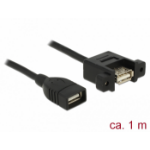 DeLOCK 85460 USB cable USB 2.0 1 m USB A Black