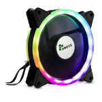 Inter-Tech RS-041 RGB Computer case Fan 12 cm Black