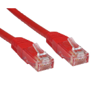 Cables Direct 0.25m Cat6, M - M networking cable Red U/UTP (UTP)