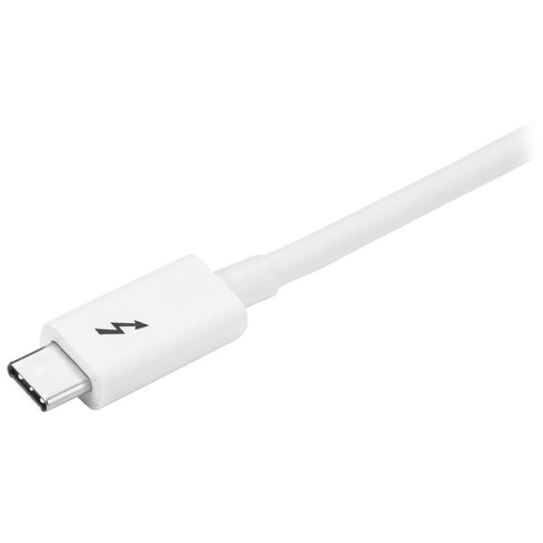 StarTech.com Thunderbolt 3-kabel - 20 Gbps - 1m - Vit - Thunderbolt, USB och Displayport-kompatibel