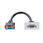 connektgear 0.25m AV Snap-In VGA Module 25 x 50mm - Socket to Socket - White