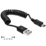 DeLOCK USB 2.0/USB mini 0.6m USB cable USB A Mini-USB A Black