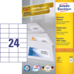 Avery 3474 self-adhesive label Rectangle Permanent White 2400 pc(s)