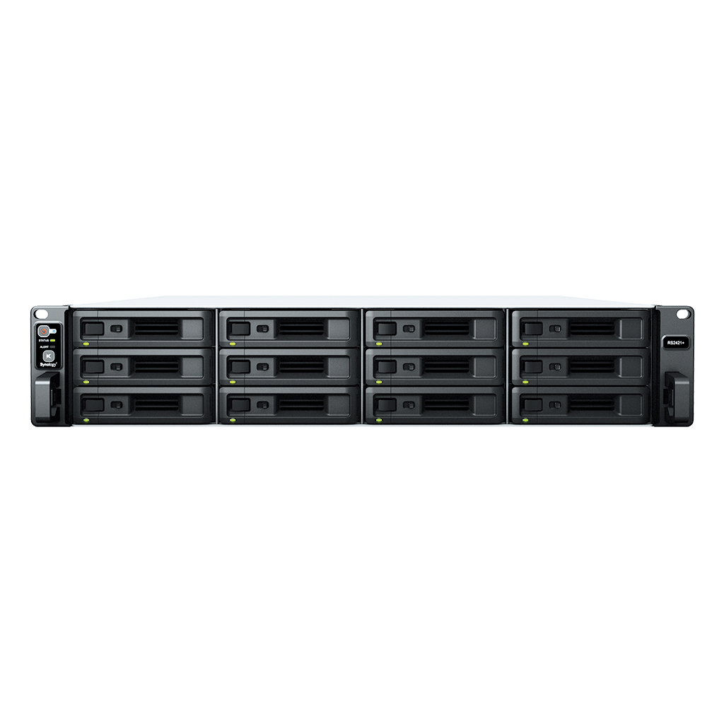 Synology RackStation RS2421RP+ NAS/storage server Rack (2U) Ryzen Embedded V1500B 4 GB DDR4 0 TB DiskStation Manager Black