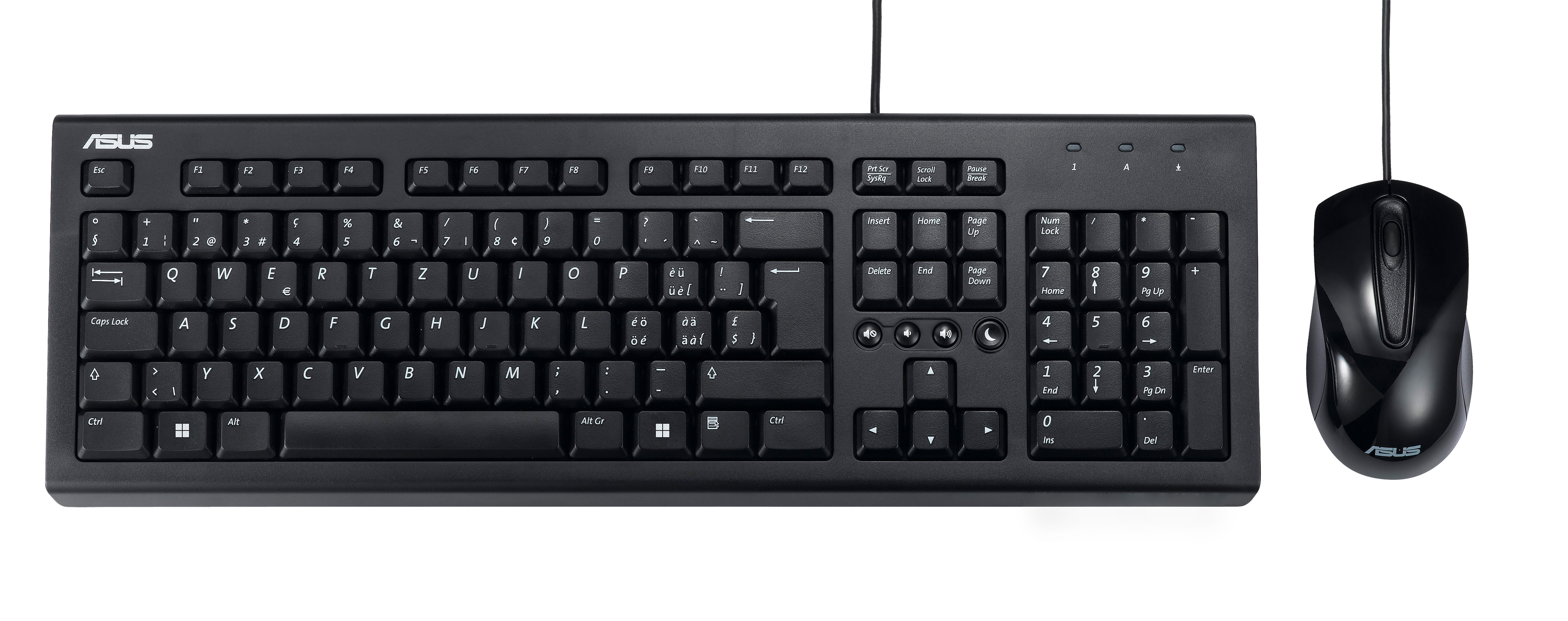 Image of ASUS U2000 +MOUSE keyboard Mouse included USB QWERTY UK English Black