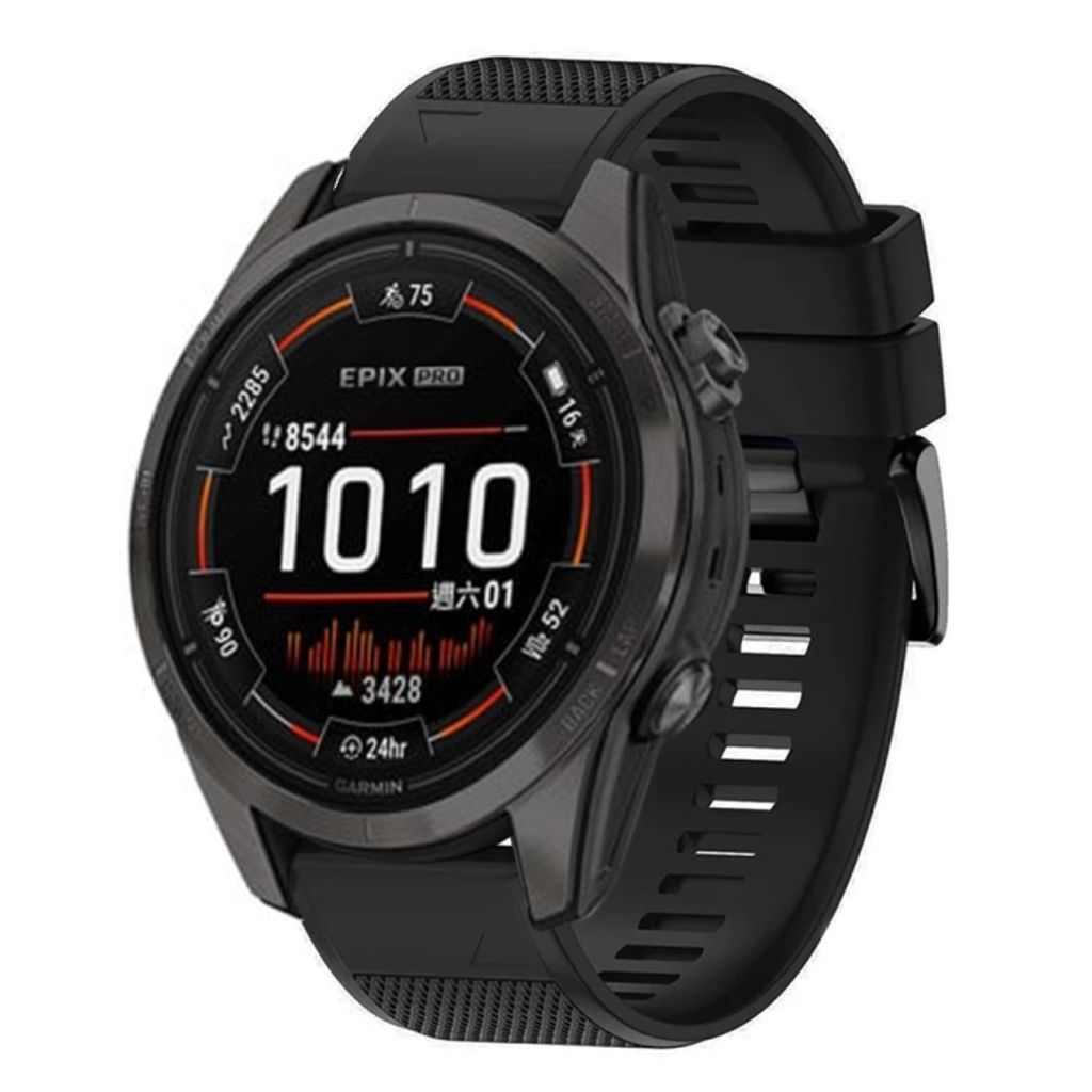 EU Product - Epix Pro 51mm Silicone Watch Band - Black thumbnail