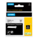 DYMO Rhino Industrial Permanent Polyester Labels | 12 mm x 5.5 m | Black Print on White | Self-Adhesive | for Rhino & LabelManager Label Makers