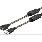 Vivolink PROUSBAAF10 USB cable 10 m USB 2.0 USB A Black, Transparent