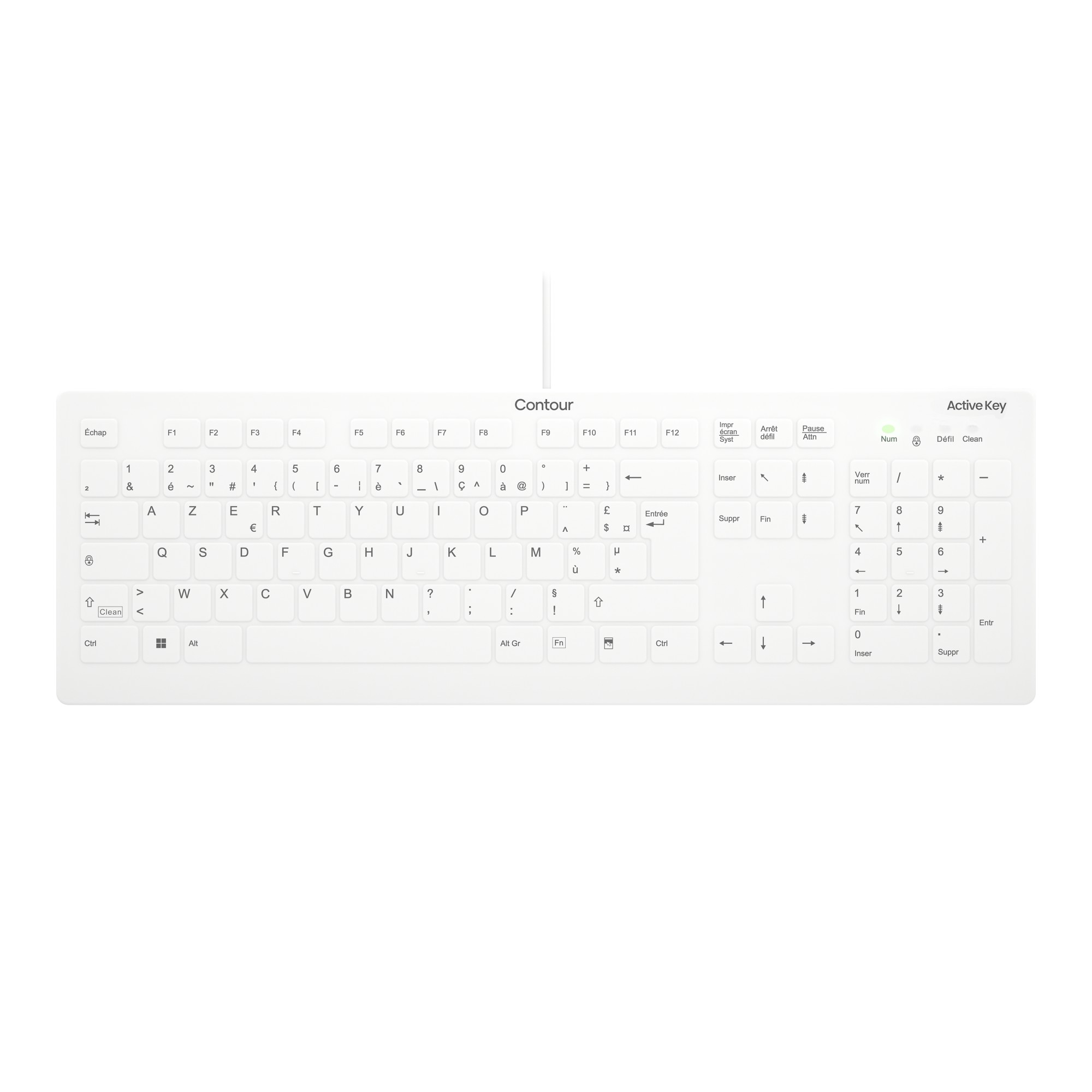 EU Product - ACTIVE KEY Flat Profile Hygiene Desktop Keyboard Sea thumbnail