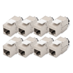 Digitus Cat. 6A keystone module, shielded with intelligent cable manager - 8 pcs.