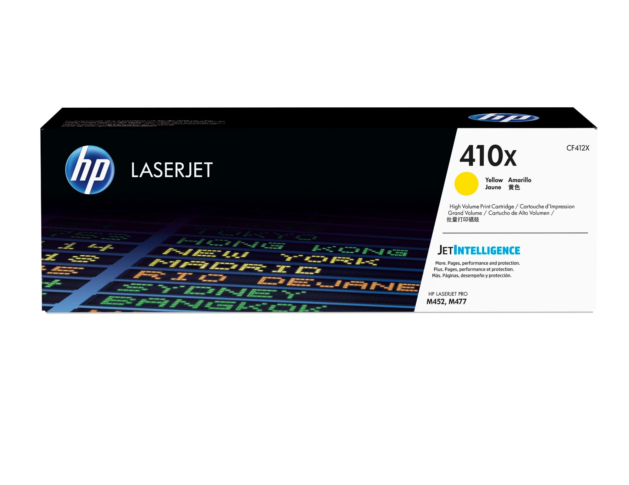 HP CF412X/410X Toner cartridge yellow high-capacity, 5K pages ISO/IEC 19798 for HP Pro M 452 HP CF412X/410X Toner cartridge yellow high-capacity, 5K pages ISO/IEC 19798 for HP Pro M 452