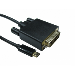 Cables Direct USB C to DVI 4k @ 30HZ 2 m USB Type-C Black