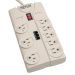 Tripp Lite TLP808TEL surge protector Gray 8 AC outlet(s) 120 V 95.7" (2.43 m)