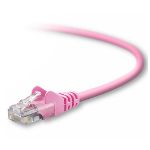 Belkin RJ45 CAT5e Patch Cable, Snagless Molded 1 ft networking cable Pink 12" (0.305 m)