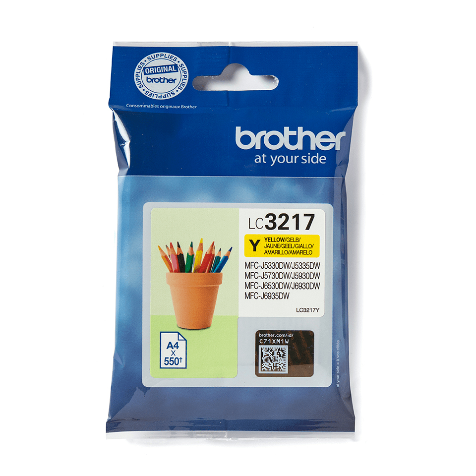 Image of Brother LC-3217Y Ink cartridge yellow, 550 pages ISO/IEC 24711 9ml...