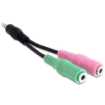 DeLOCK 3.5mm/2 x 3.5mm audio cable 0.12 m 3.5mm Multicolor