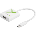 Techly IADAP-USB31-HDMI60 video cable adapter 0.15 m USB Type-C HDMI White