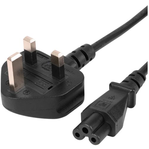 Image of Jedel UK Power Lead Cloverleaf Moulded Plug 1.8 Metres