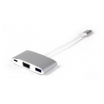 LMP 15093 laptop dock & poortreplicator USB 3.2 Gen 1 (3.1 Gen 1) Type-C Zilver, Wit