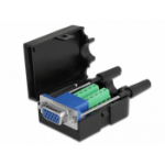 DeLOCK 66259 wire connector VGA, 10 pin terminal block Black, Blue