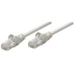 Intellinet Network Patch Cable, Cat6, 0.25m, Grey, CCA, U/UTP, PVC, RJ45, Gold Plated Contacts, Snagless, Booted, Lifetime Warranty, Polybag