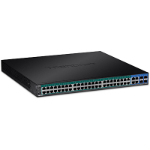Trendnet TPE-5240WS network switch Managed Gigabit Ethernet (10/100/1000) Power over Ethernet (PoE) 1U Black