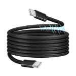 LogiLink USB 2.0 Type-C cable, C/M to C/M, magnetic, 100W, nylon, black, 1 m