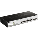 D-LINK | DGS-1210-10P | 10 Port Gigabit Smart Managed PoE Switch with 8 PoE RJ45 and 2 SFP Ports