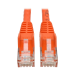 Tripp Lite N201-001-OR Cat6 Gigabit Snagless Molded (UTP) Ethernet Cable (RJ45 M/M), PoE, Orange, 1 ft. (0.31 m)