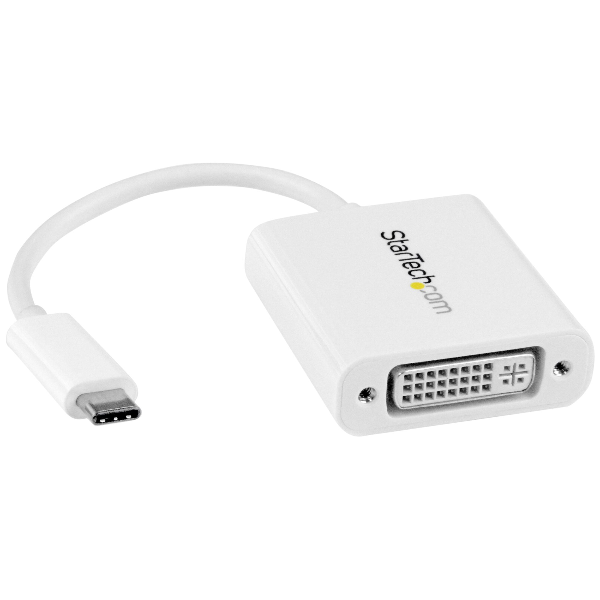 Image of StarTech.com USB-C to DVI Adapter - White