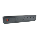 Videk PDU Horizontal 4 x UK Mains Socket Sequential Start to UK Mains Plug 3m