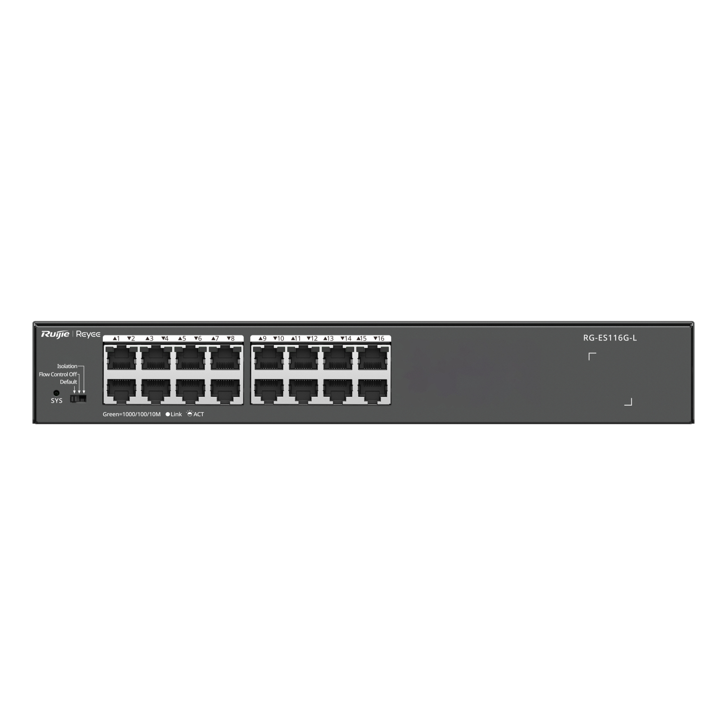 Ruijie Networks RG-ES116G-L network switch Unmanaged L2 Gigabit Ethernet (10/100/1000) Black