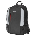 Manhattan York Backpack 16" Black/Grey, Padded Laptop Compartment, Large Front Pocket, Carry Handle, Two External Water Bottle Pockets