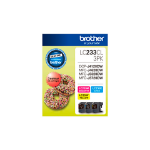 Brother LC233CL3PK ink cartridge 3 pc(s) Original Cyan, Magenta, Yellow