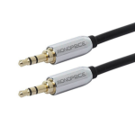 Monoprice 9766 audio cable 118.1" (3 m) 3.5mm Black, Silver