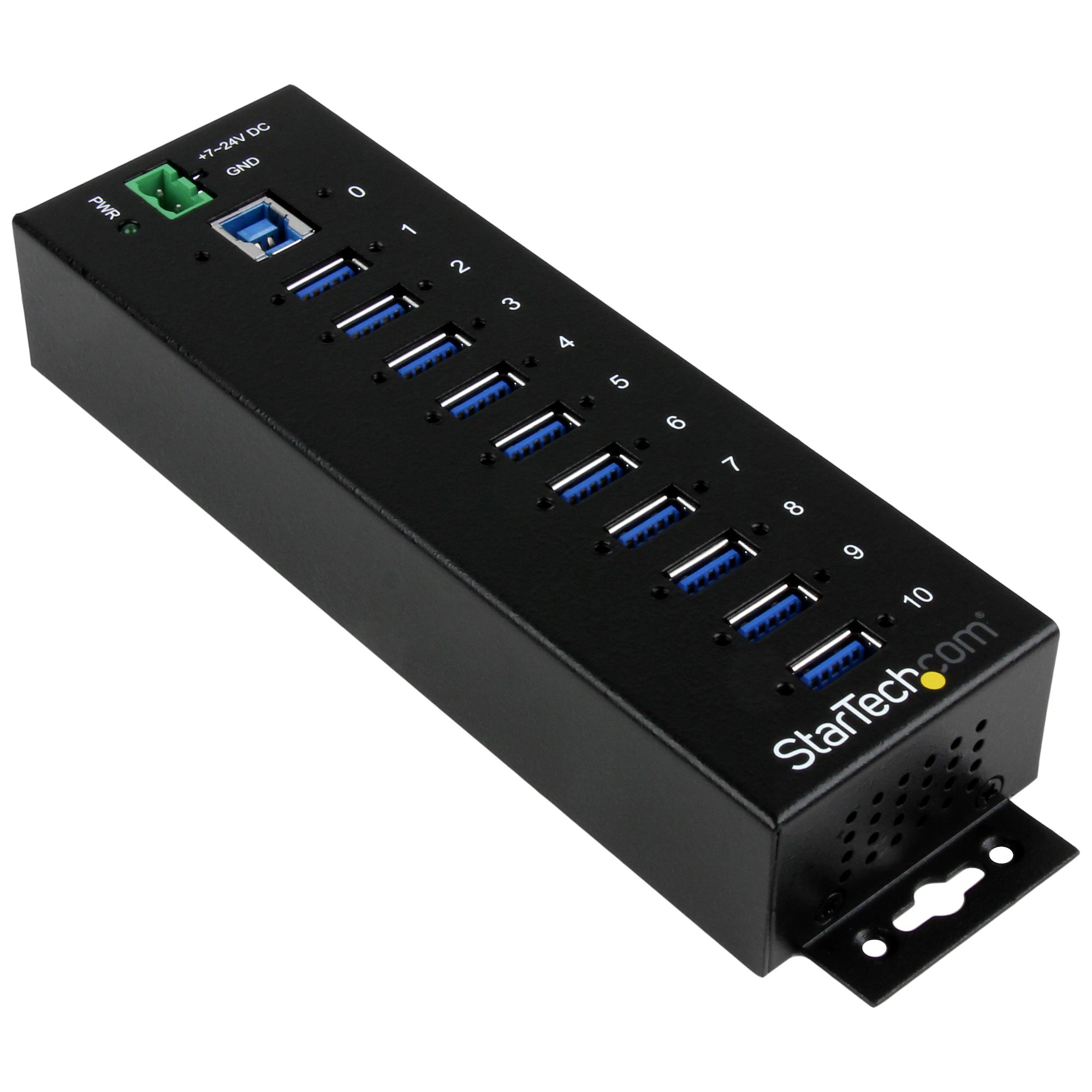 Image of StarTech.com 10-Port Industrial USB 3.0 Hub - ESD and Surge...