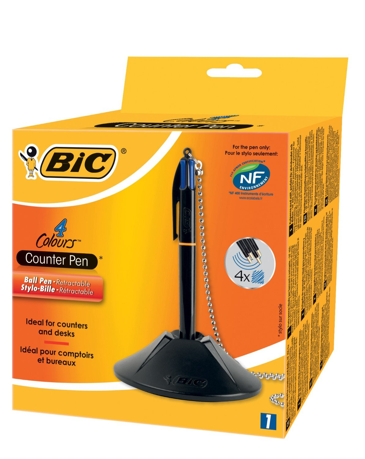 Image of BIC Colours Black Stick ballpoint pen Medium